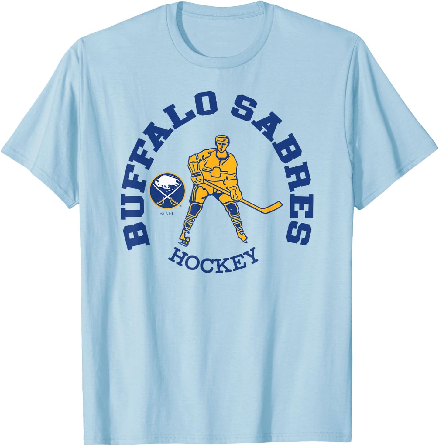 Buffalo Sabres Edge Gray Officially Licensed T-Shirt - T-Shirt | Light Blue