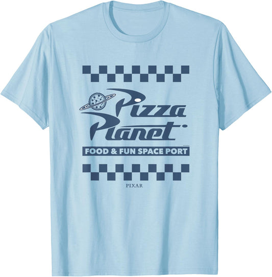 Disney Pixar Toy Story 5 Pizza Planet Logo Poster T-Shirt - T-Shirt | Light Blue