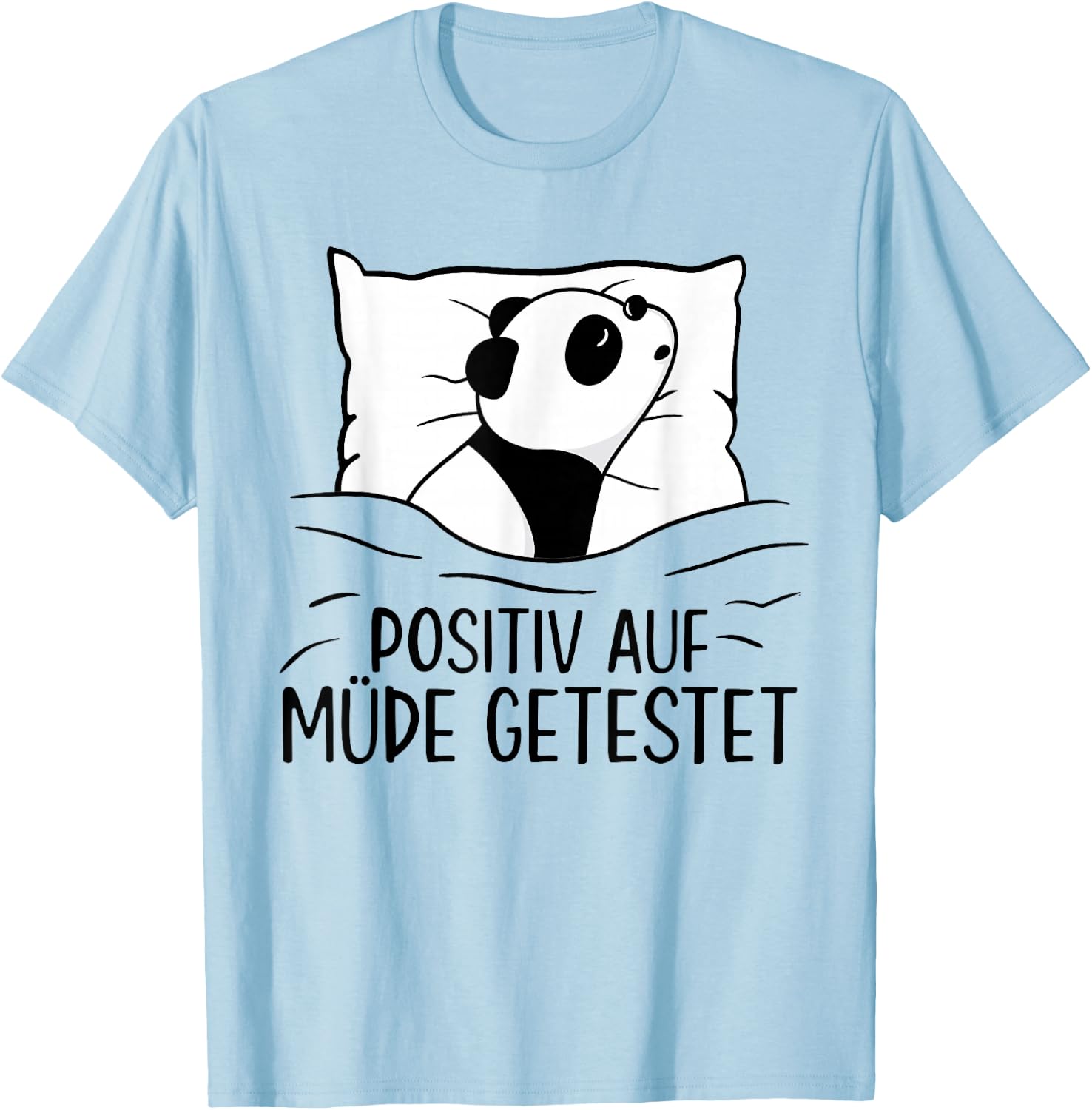 Cute Panda Official Sleep Shirt Pyjamas , White, s T-Shirt - T-Shirt | Light Blue