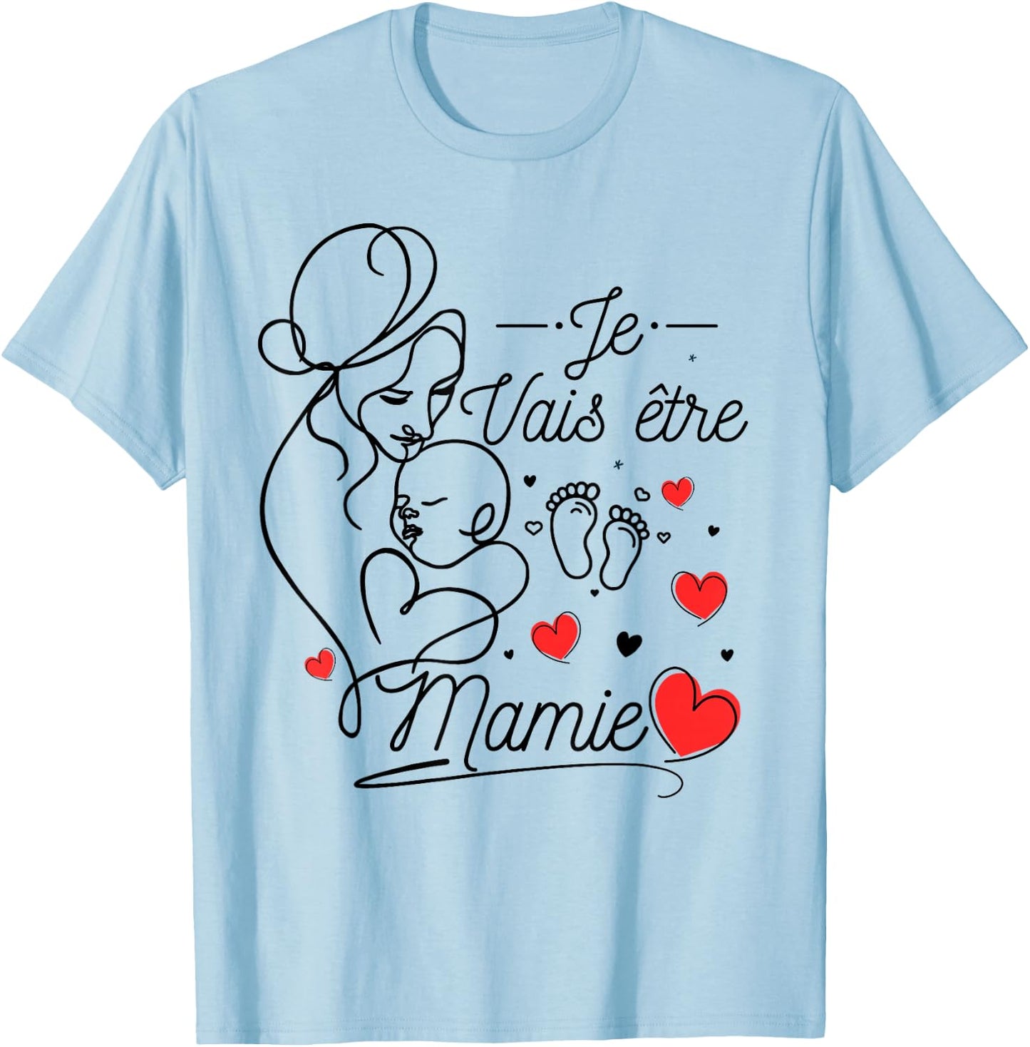 Future Granny 2025 Gift Announcement Pregnancy Grandma , white, S T-Shirt - T-Shirt | Light Blue