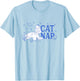 Disney Alice in Wonderland Cat Nap Surrounded by Pansies T-Shirt - T-Shirt | Light Blue