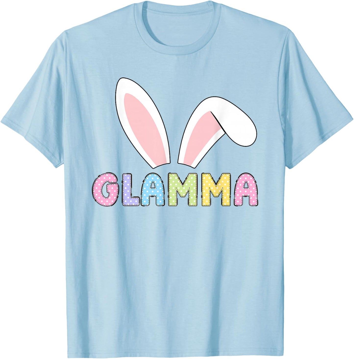 Cute Glamma Happy Easter Bunny Matching Family Outfit T-Shirt - T-Shirt | Light Blue