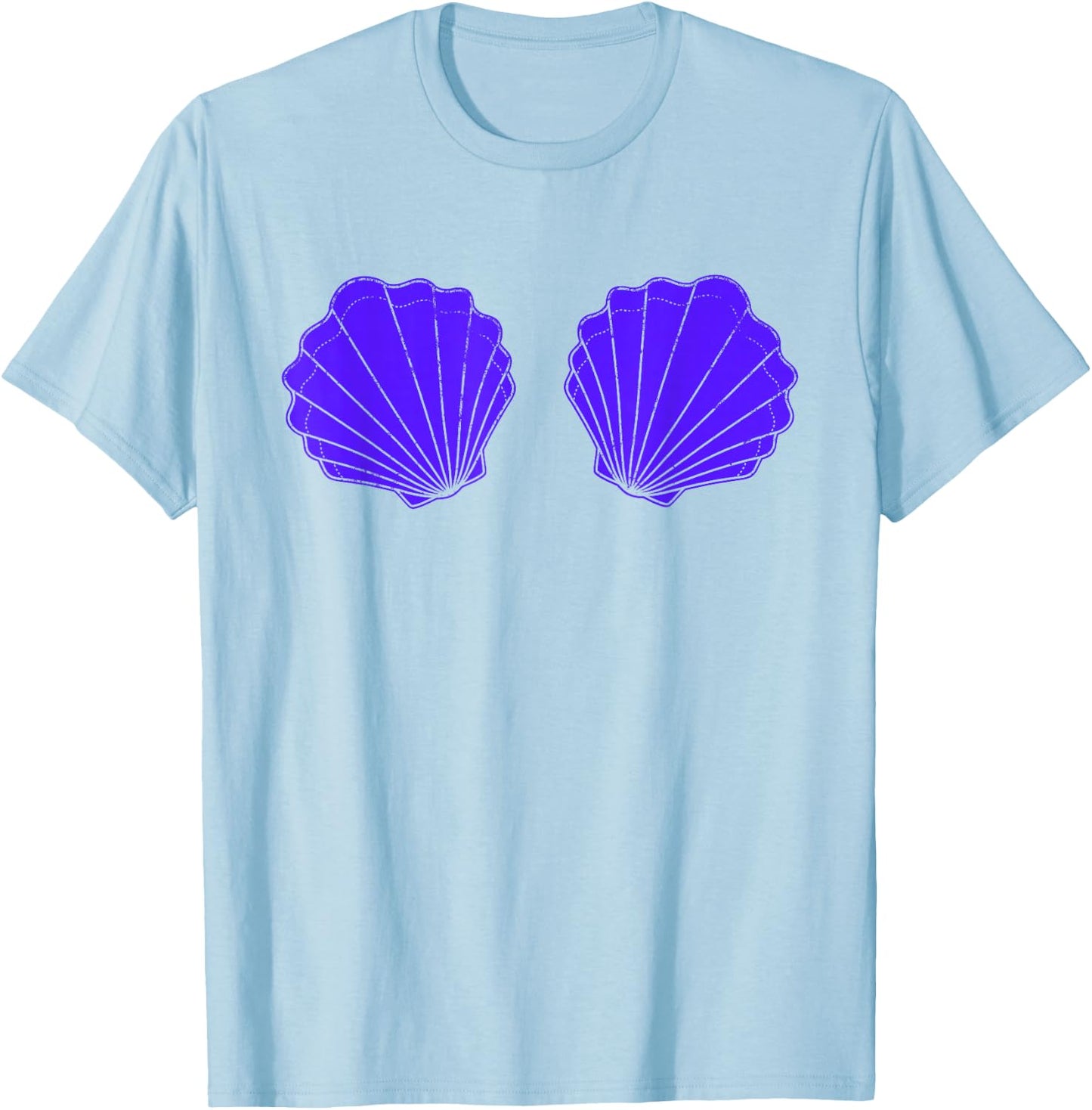 Mermaid Seashell Bikini Sea Shells Mermaid Costume T-Shirt - T-Shirt | Light Blue