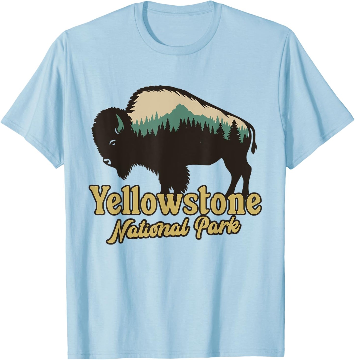 Yellowstone National Park T-Shirt - T-Shirt | Light Blue