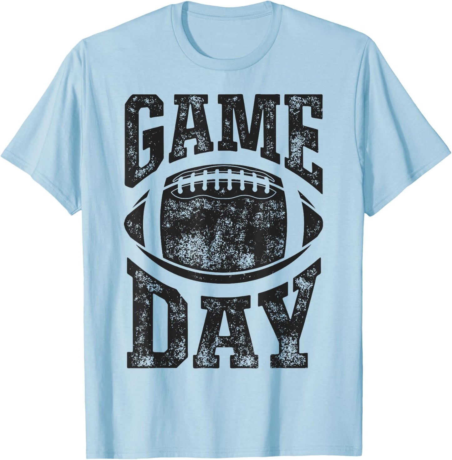 Game Day Football Season Funny Men Team Sports Vintage T-Shirt - T-Shirt | Light Blue
