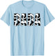 Dada Cow Print Cute Pattern Father's Day Farming Farm Funny T-Shirt - T-Shirt | Light Blue
