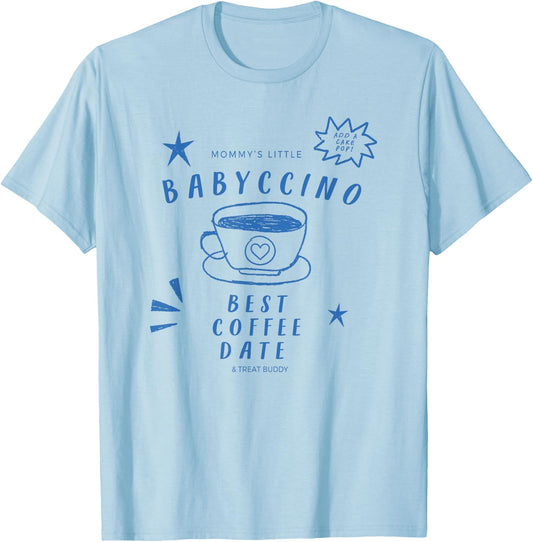 Mommy's Life Babyccino Best Coffee Date, Funny Toddler Kids T-Shirt - T-Shirt | Light Blue