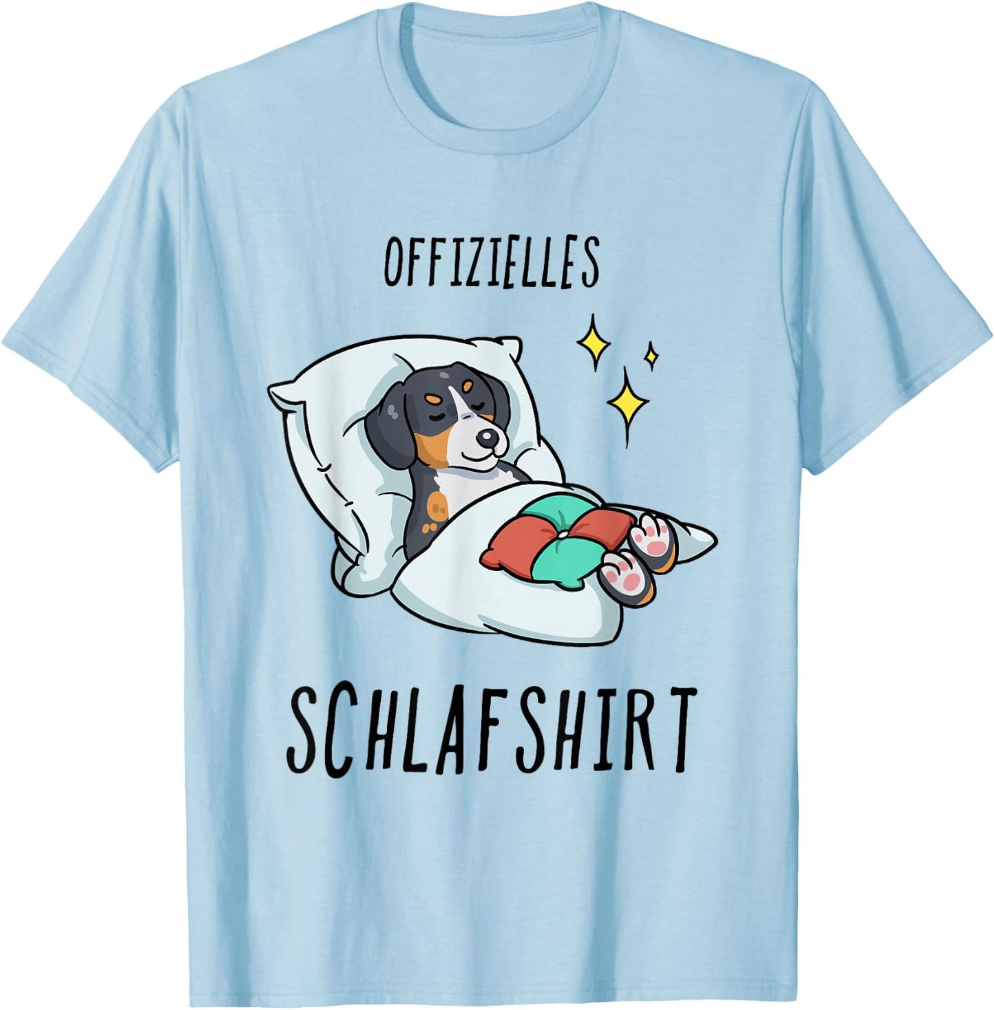 Large Swiss Mountain Dog Pyjamas , gray T-Shirt - T-Shirt | Light Blue
