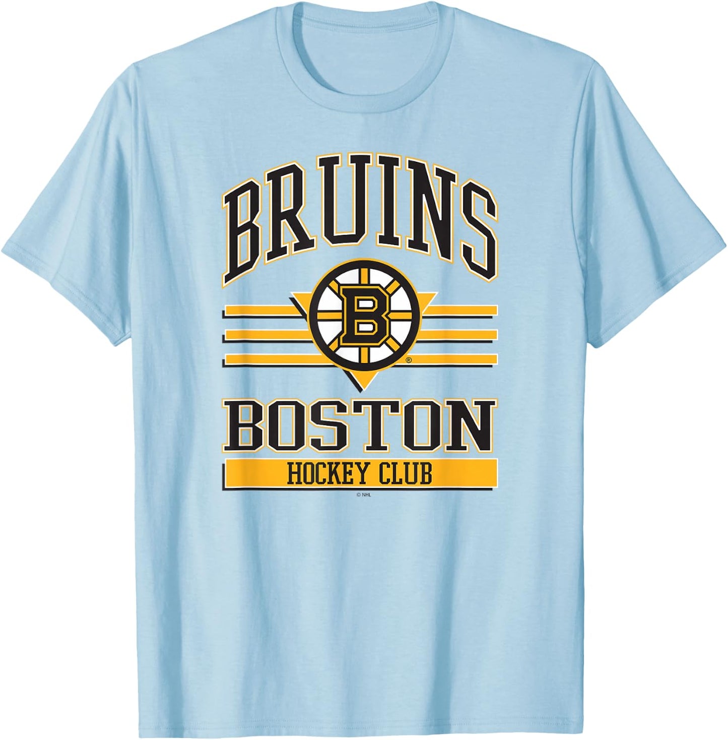 Boston Bruins Hockey Club Gray Officially Licensed T-Shirt - T-Shirt | Light Blue