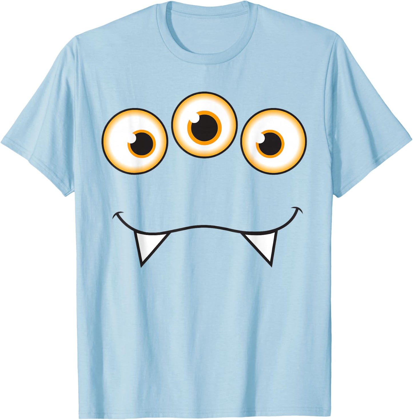 Monster Face Halloween - Cute Monster Costume , blue T-Shirt - T-Shirt | Light Blue