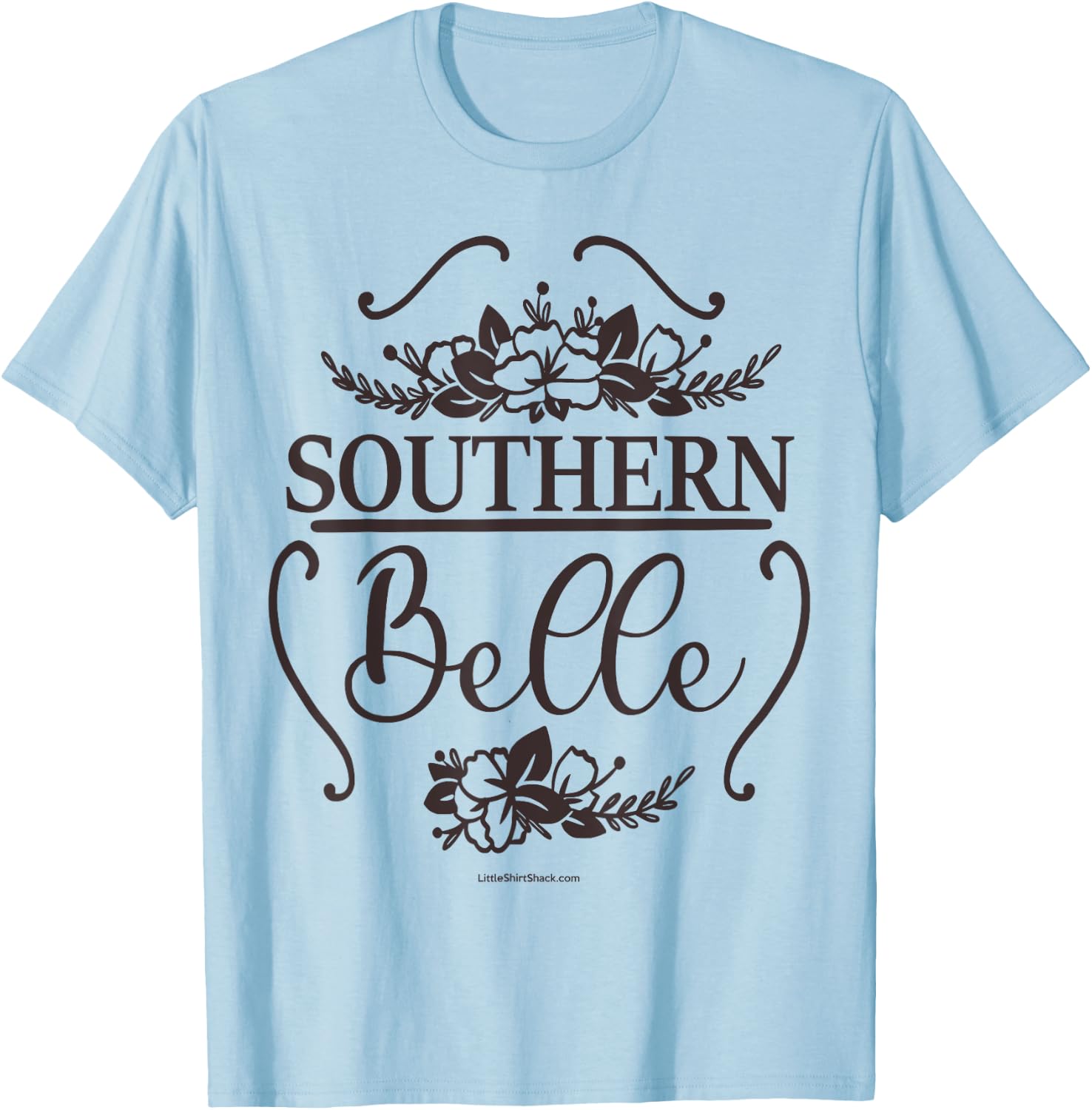 Southern Belle. South Country Funny T-Shirt - T-Shirt | Light Blue