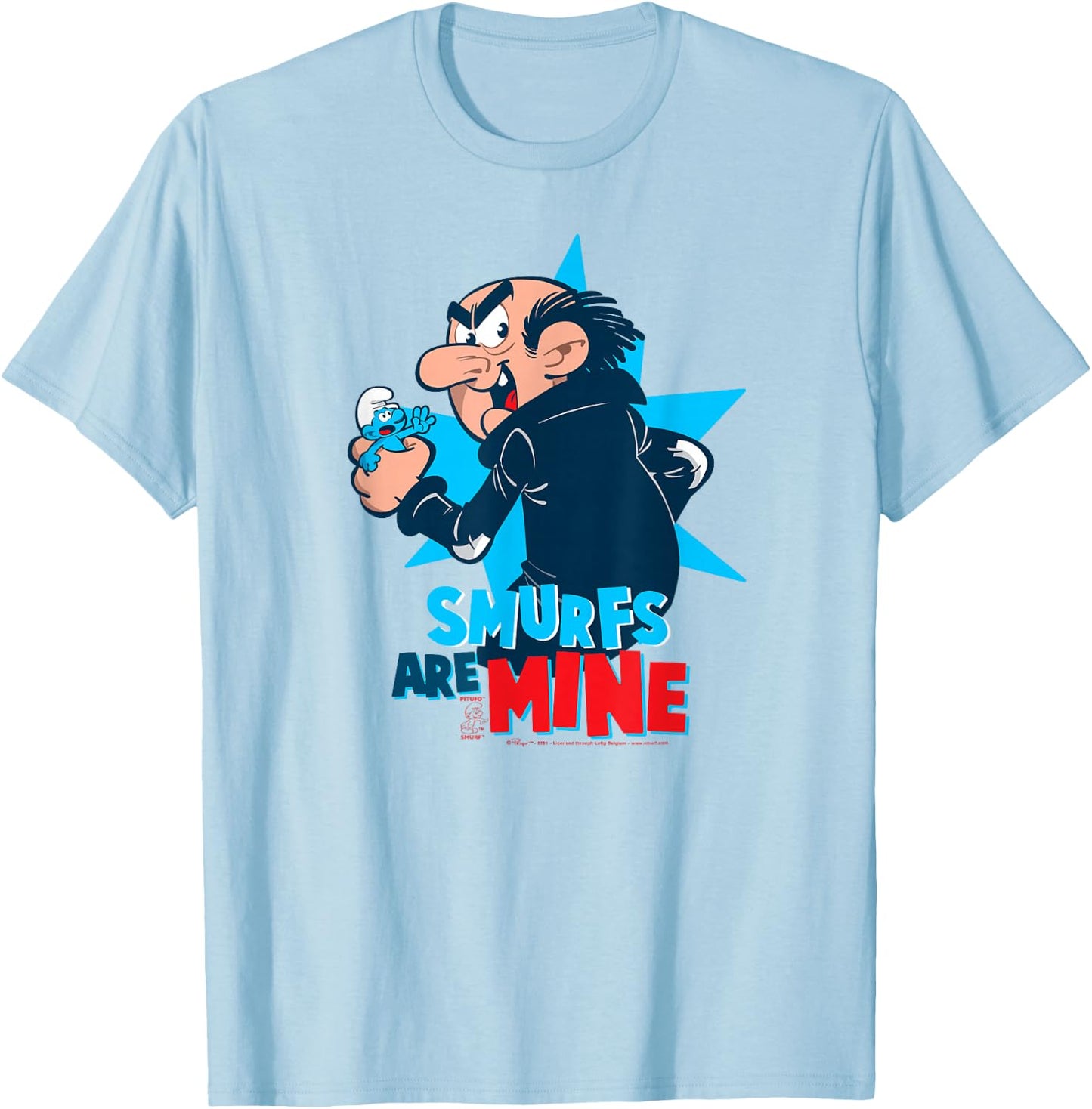 The Smurfs Gargamel Smurfs are Mine T-Shirt - T-Shirt | Light Blue