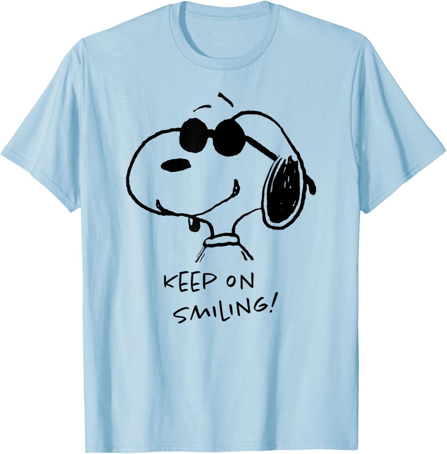 Peanuts – Cool Joe Keep On Smiling T-Shirt - T-Shirt | Light Blue