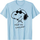 Peanuts – Cool Joe Keep On Smiling T-Shirt - T-Shirt | Light Blue