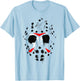 Jason Hockey Mask Halloween Shirt Friday 13TH T-Shirt - T-Shirt | Light Blue