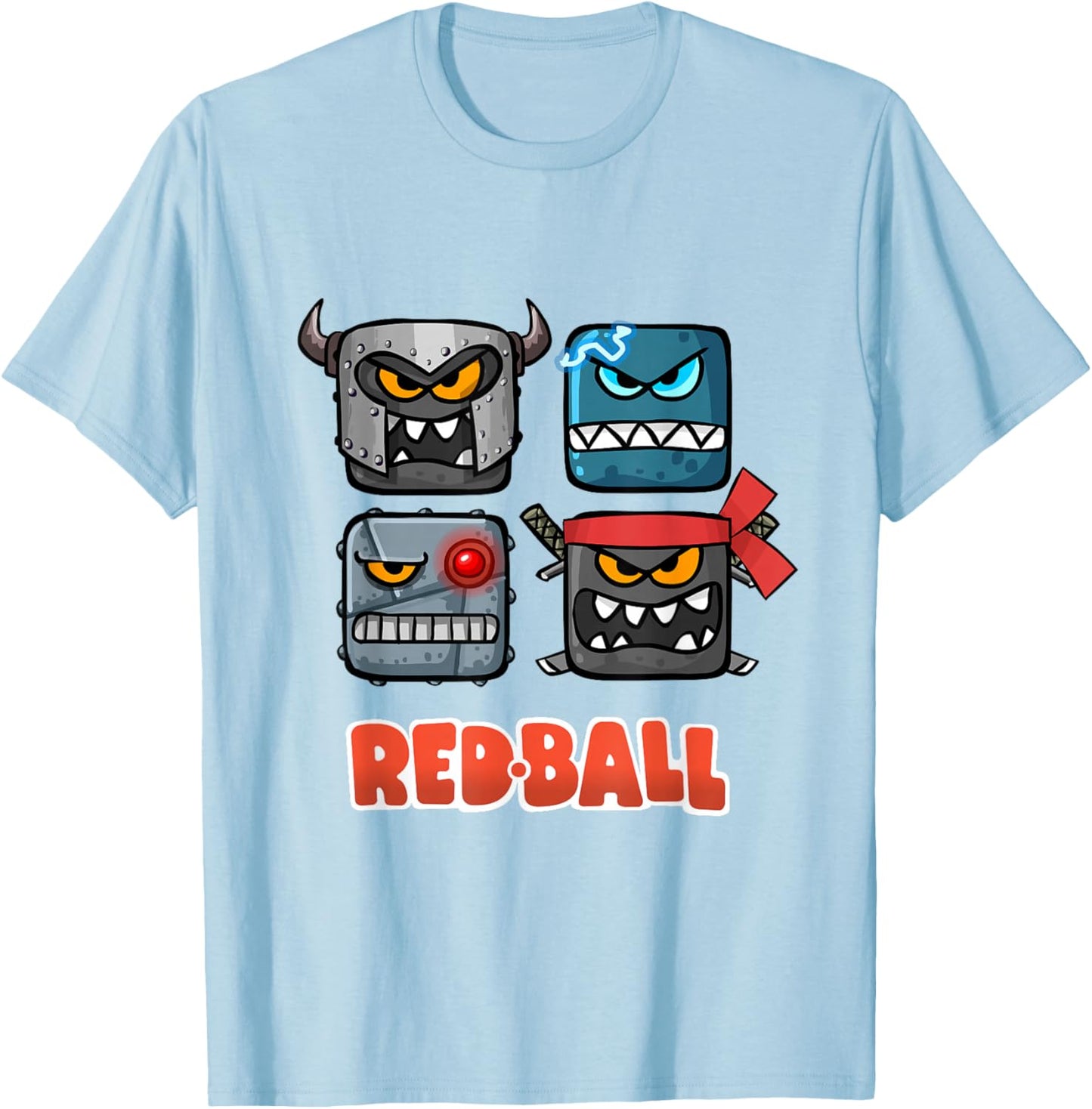 Red Ball 4 - The Bad Boxes T-Shirt - T-Shirt | Light Blue