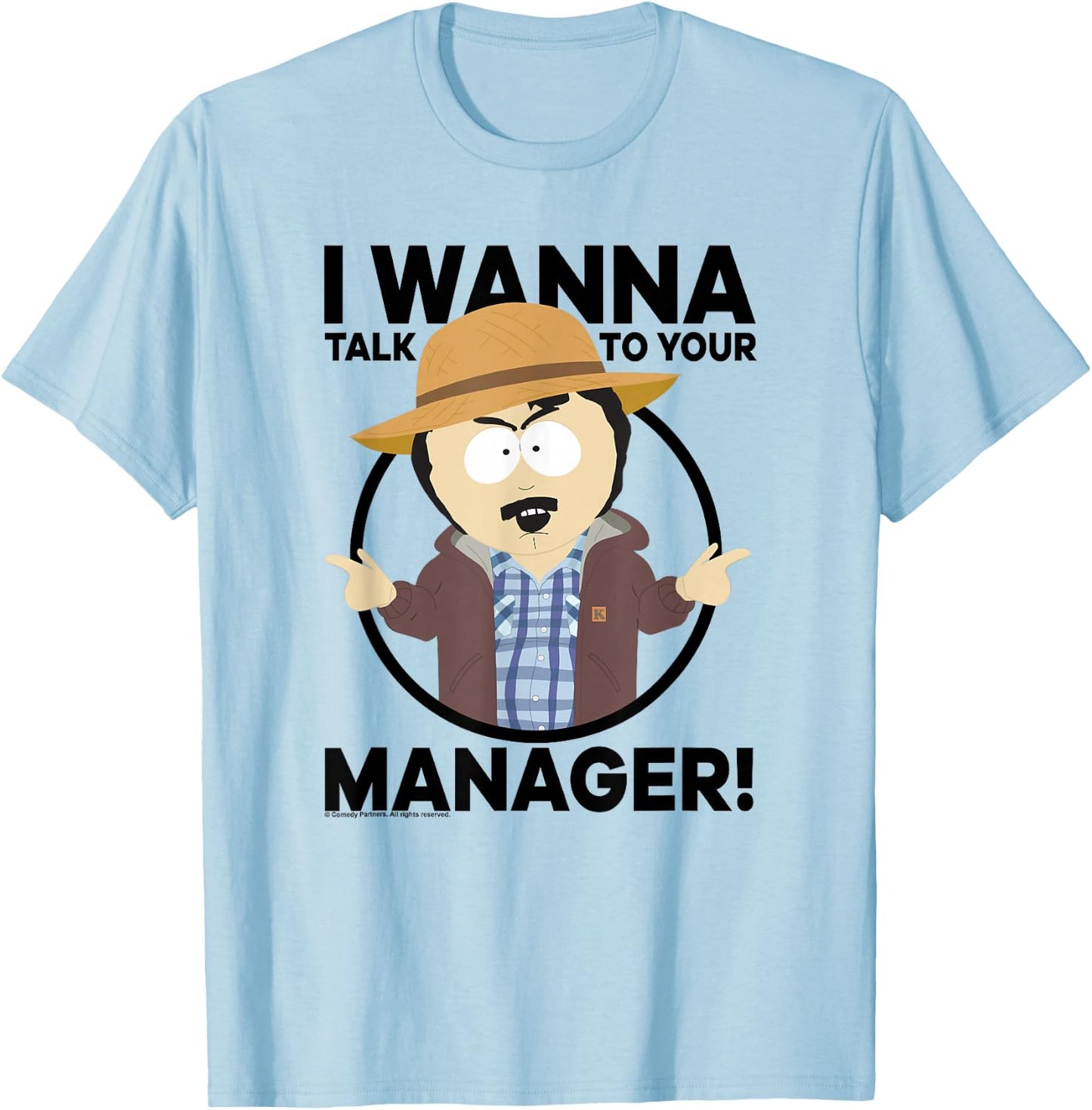South Park Talk to Your Manager T-Shirt - T-Shirt | Light Blue