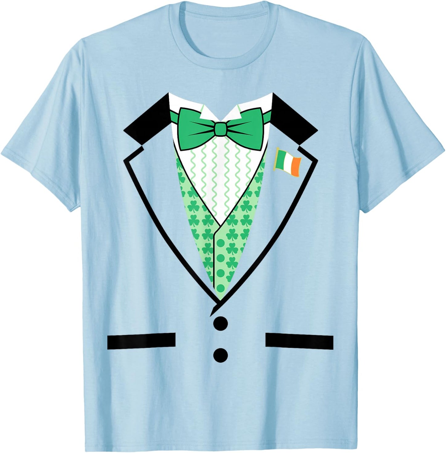 Irish Tuxedo Funny St. Patrick's Day Costume T-Shirt - T-Shirt | Light Blue