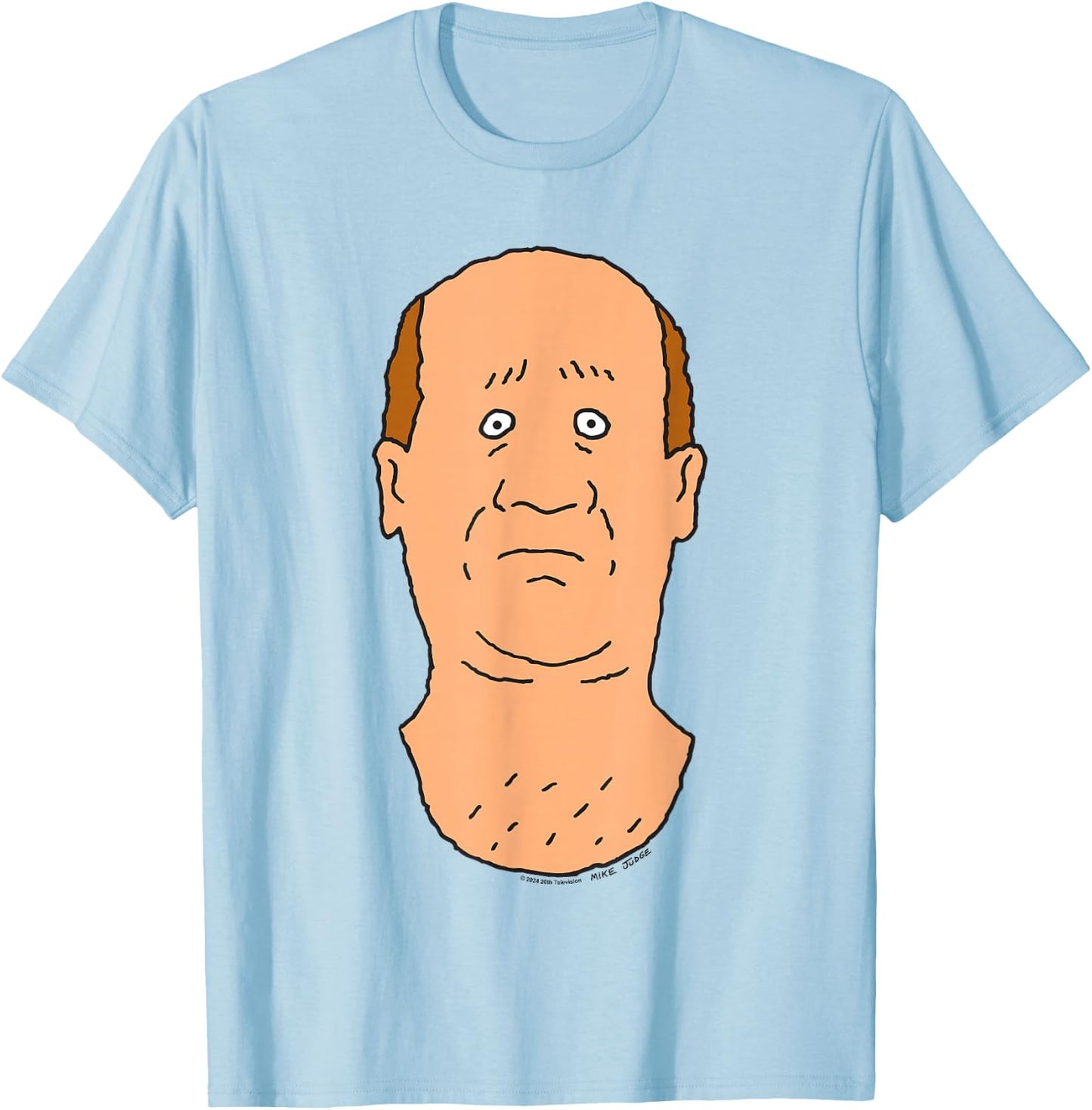 King Of The Hill Bill Dauterive Simple Portrait T-Shirt - T-Shirt | Light Blue