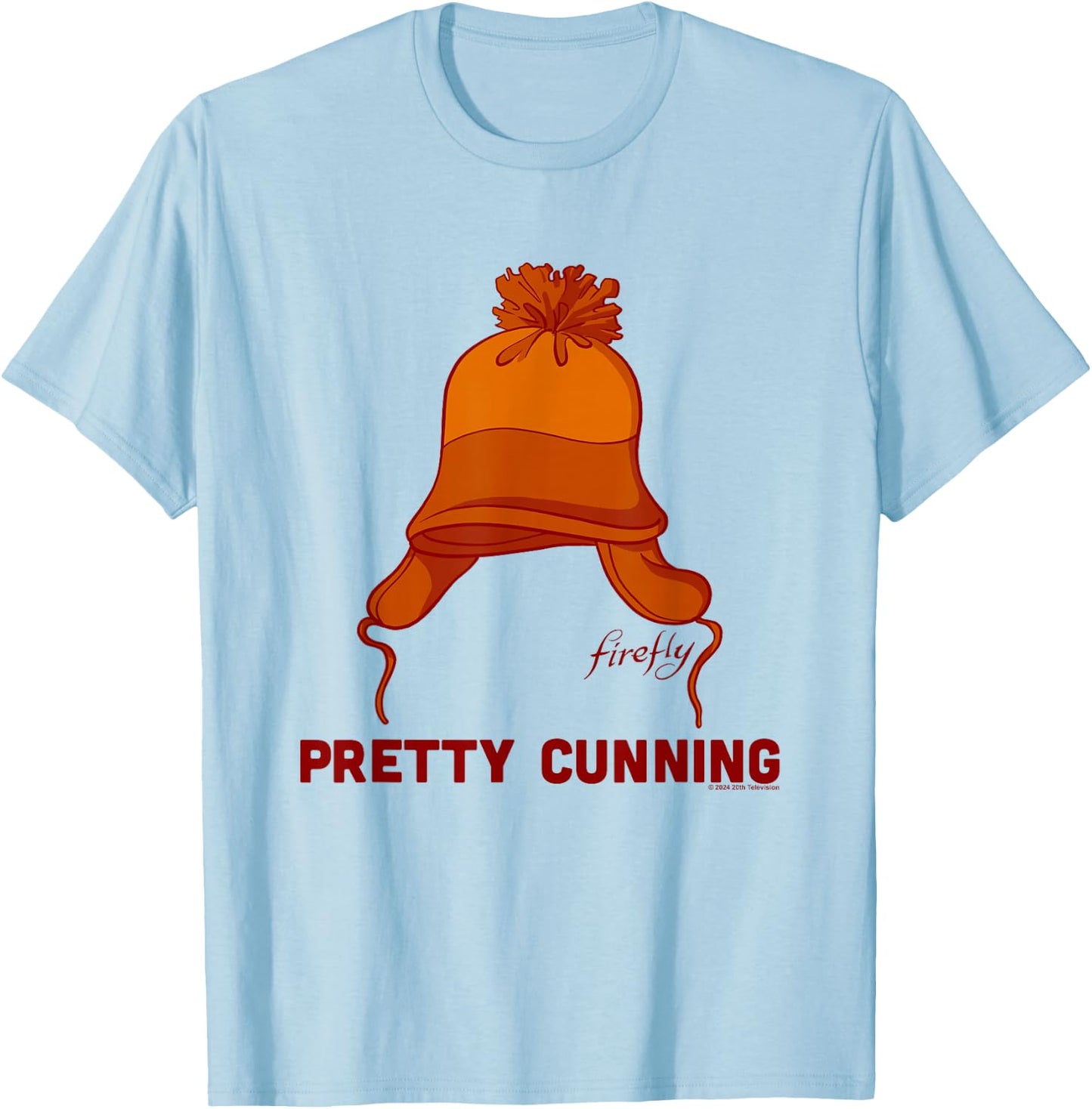 Firefly Pretty Cunning Iconic Jayne Hat Retro Chest Logo T-Shirt - T-Shirt | Light Blue