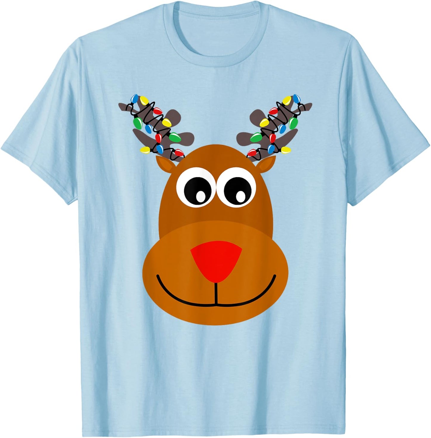 RUDOLPH Red Nose Reindeer | Santa Christmas Shirt T-Shirt - T-Shirt | Light Blue