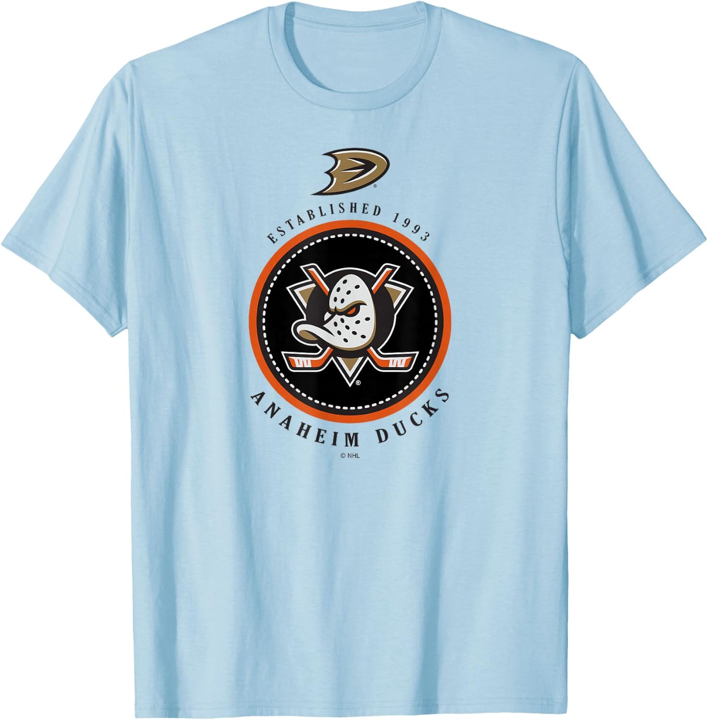 Anaheim Ducks Est 1993 Officially Licensed T-Shirt - T-Shirt | Light Blue