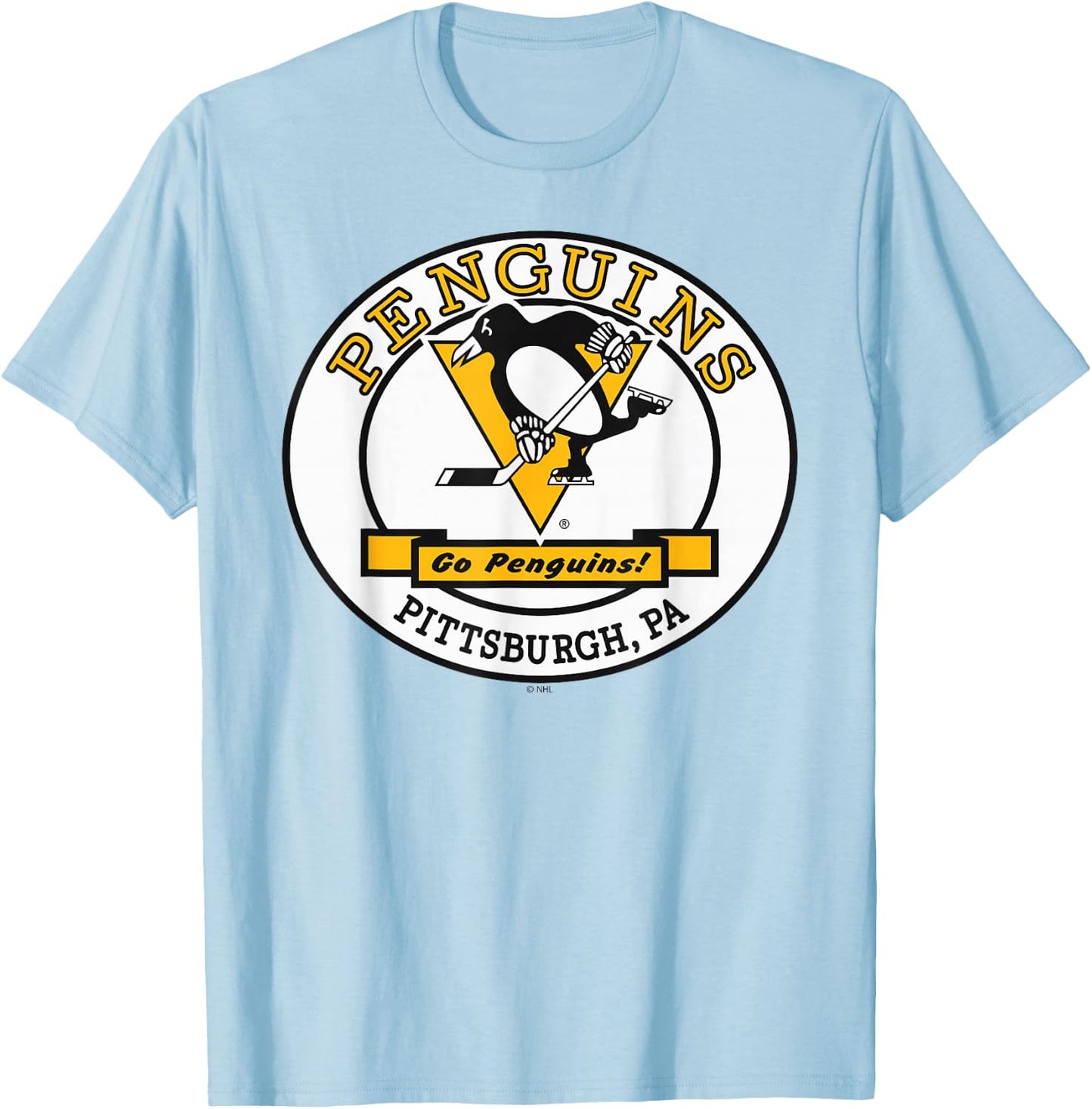 Pittsburgh Penguins Go Gray Officially Licensed T-Shirt - T-Shirt | Light Blue