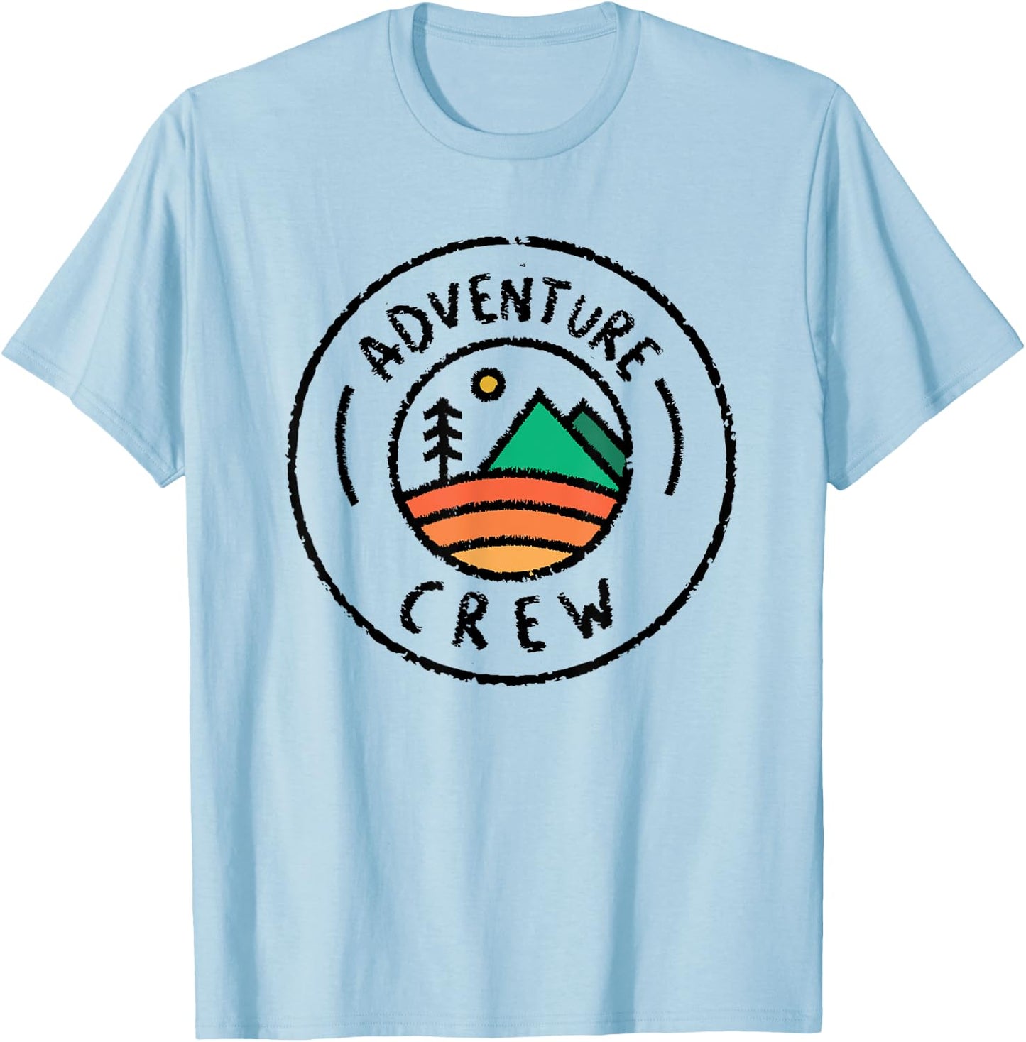 Camping Matching Shirts for Family Camper Adventure Crew T-Shirt - T-Shirt | Light Blue