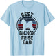 Best Dog Father Dad - Vintage Bichon Frise Men Women T-Shirt - T-Shirt | Light Blue