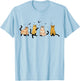Funny Black Cats Ghost Halloween Pattern Cat Lovers Costume T-Shirt - T-Shirt | Light Blue