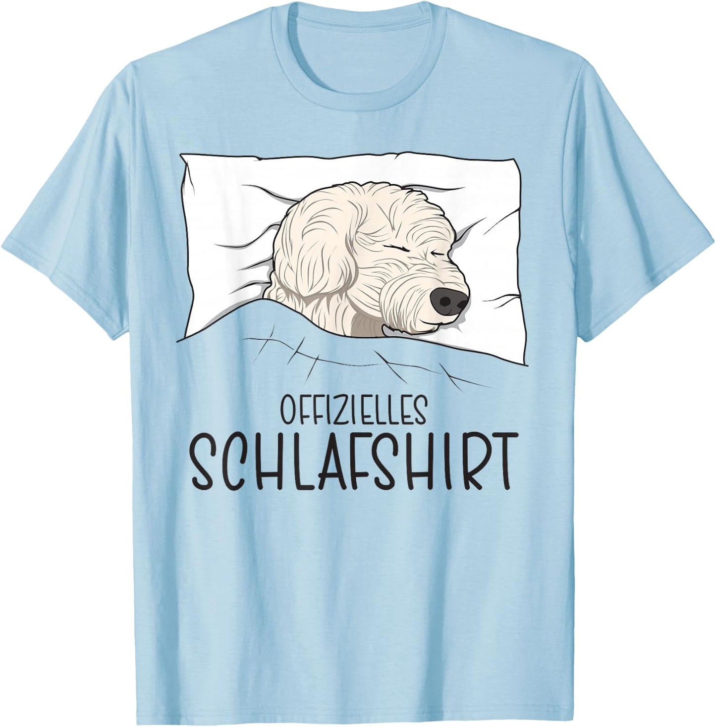 Offizielles Schlafshirt Hund, Schlafanzug Nachthemd Malteser T-Shirt - T-Shirt | Light Blue