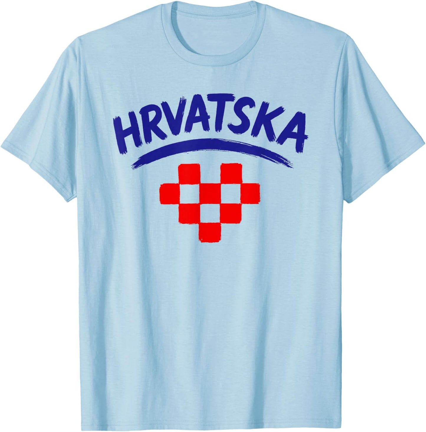 Hrvatska Croatia, Men, Women & Kids Croatian Flag, White T-Shirt - T-Shirt | Light Blue
