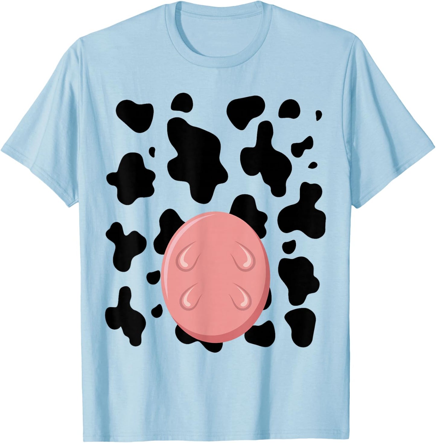 Funny Cow Utters Costume Easy Calf DIY Halloween Animals T-Shirt - T-Shirt | Light Blue