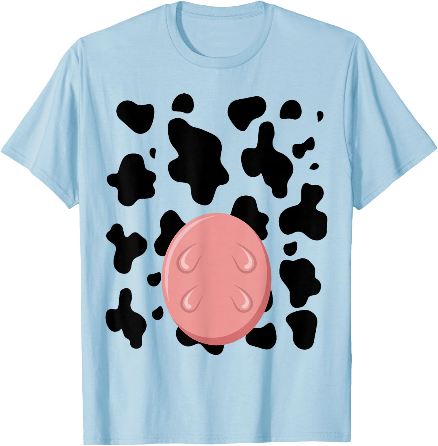 Funny Cow Utters Costume Easy Calf DIY Halloween Animals T-Shirt - T-Shirt | Light Blue
