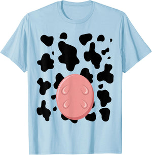 Funny Cow Utters Costume Easy Calf DIY Halloween Animals T-Shirt - T-Shirt | Light Blue