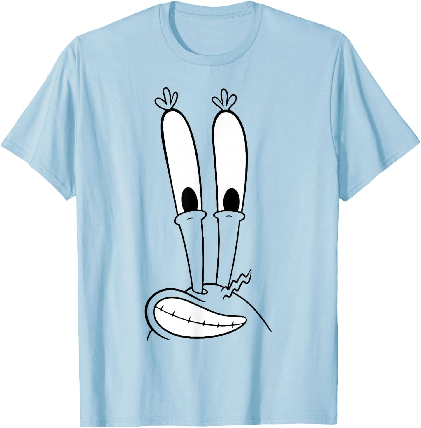 Spongebob Squarepants Mr. Krabs Smiling Big Face T-Shirt - T-Shirt | Light Blue