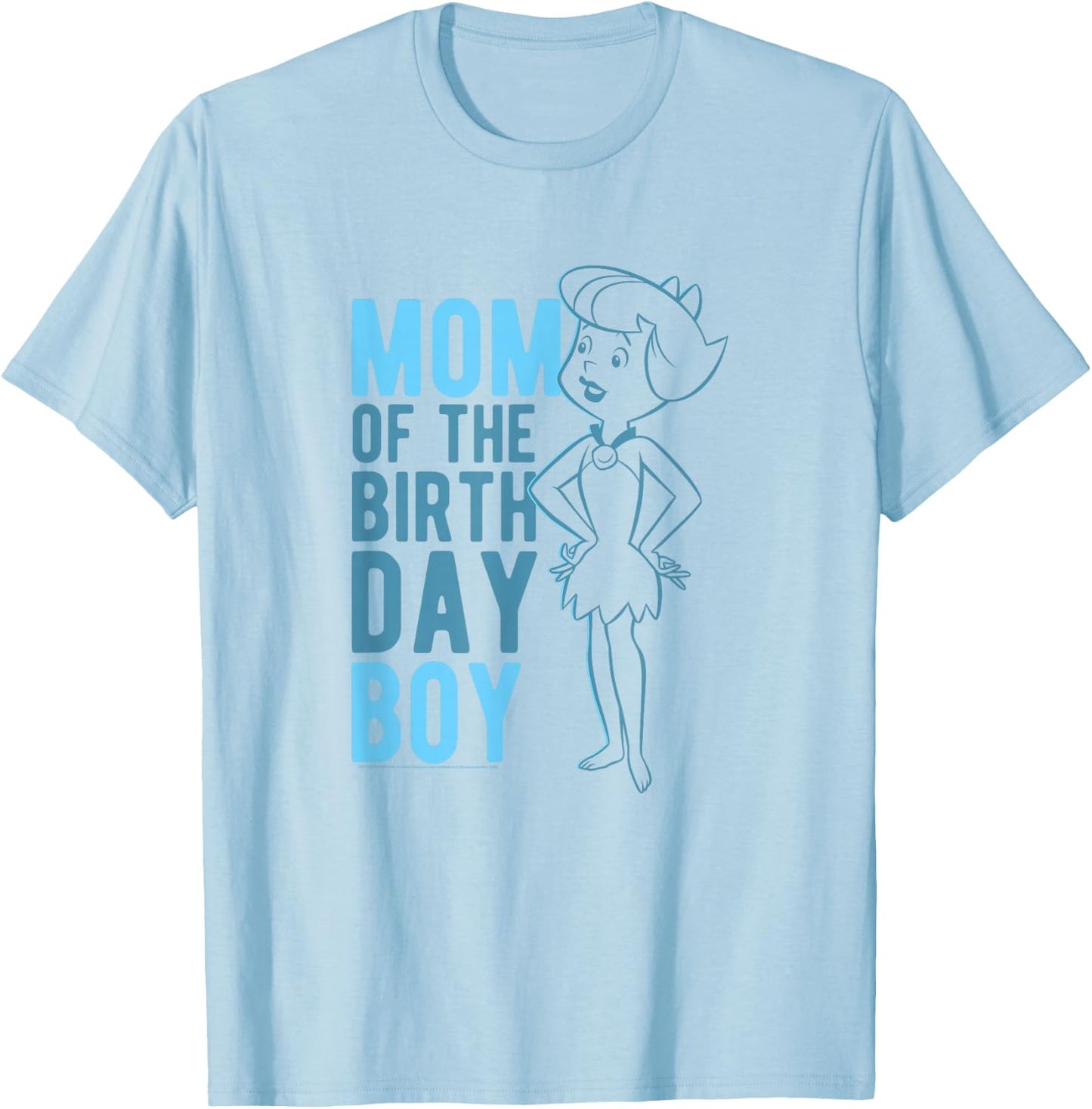 The Flintstones Betty Rubble Mom Of The Birthday Boy T-Shirt - T-Shirt | Light Blue