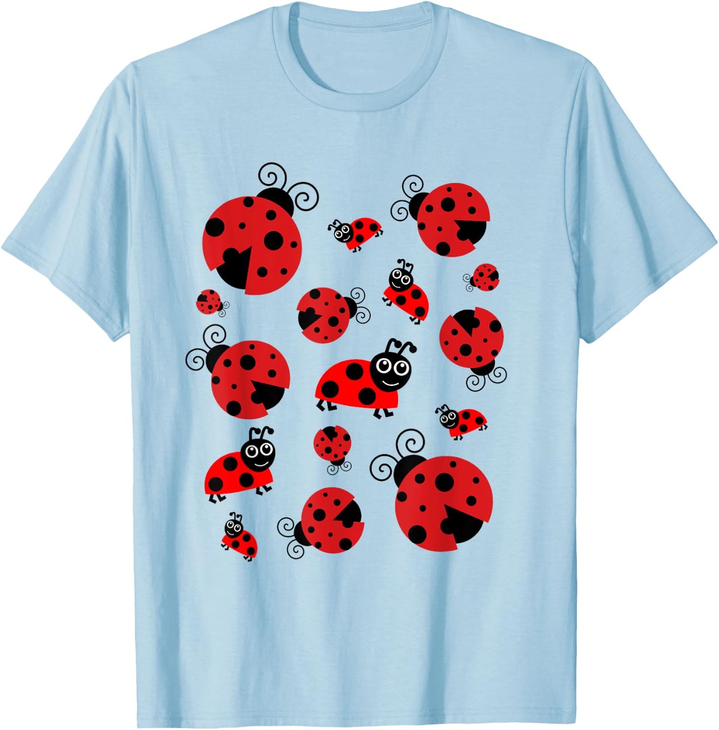 Adorable Ladybugs Everywhere Women, Girls, Kids T-Shirt - T-Shirt | Light Blue