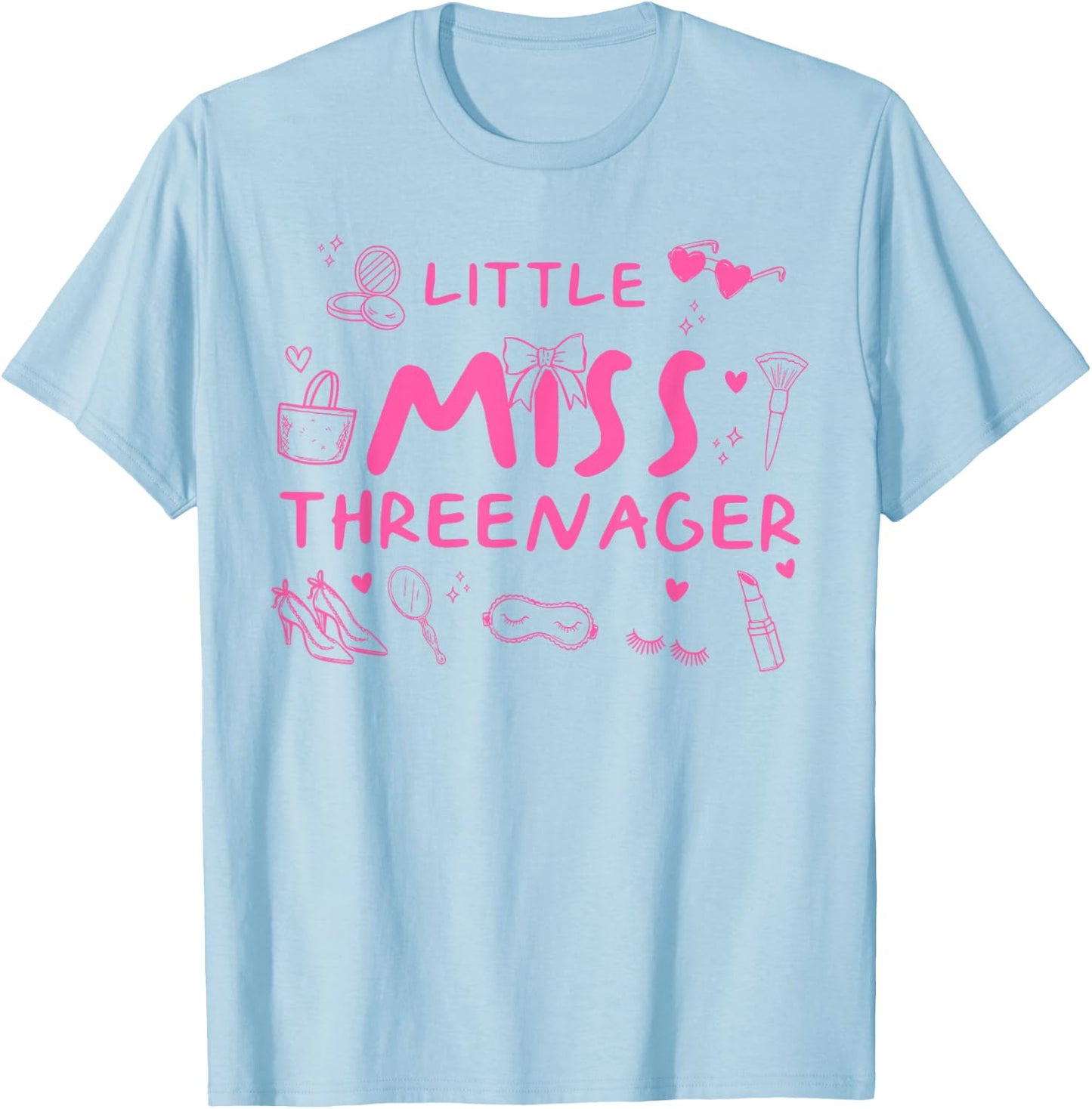 Little Miss Threenager 3rd Birthday Girl Outfit Cute Pink T-Shirt - T-Shirt | Light Blue