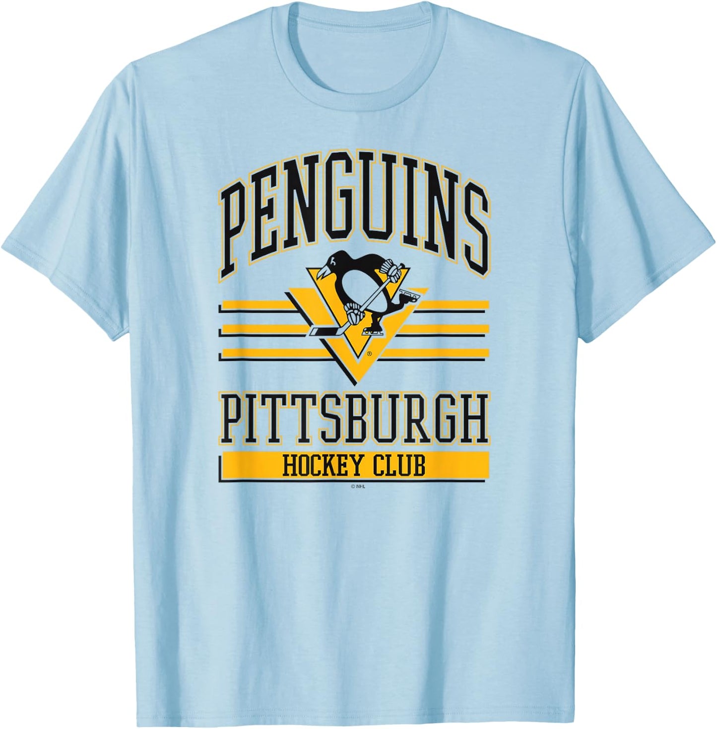Pittsburgh Penguins Hockey Club White Officially Licensed T-Shirt - T-Shirt | Light Blue