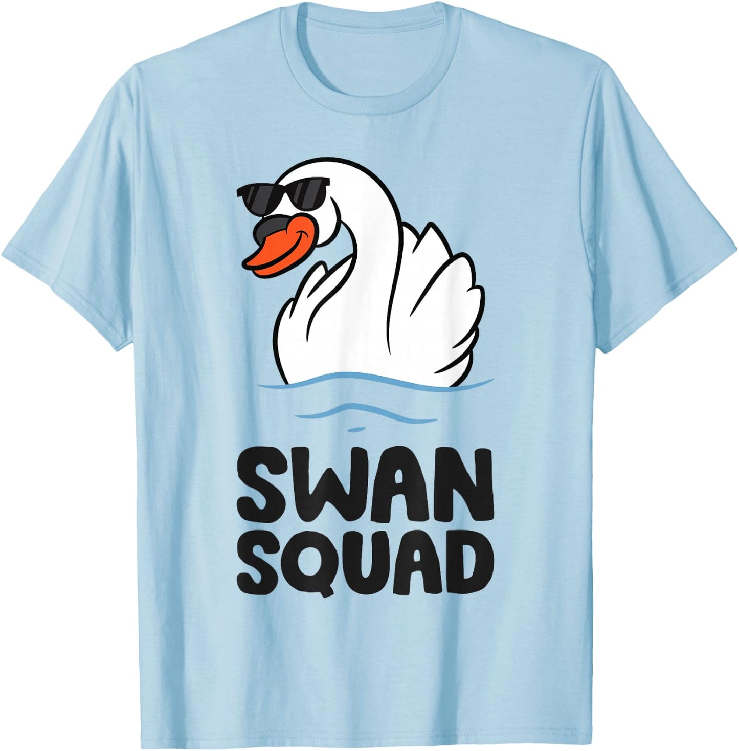 Swan Squad Funny Swan T-Shirt - T-Shirt | Light Blue
