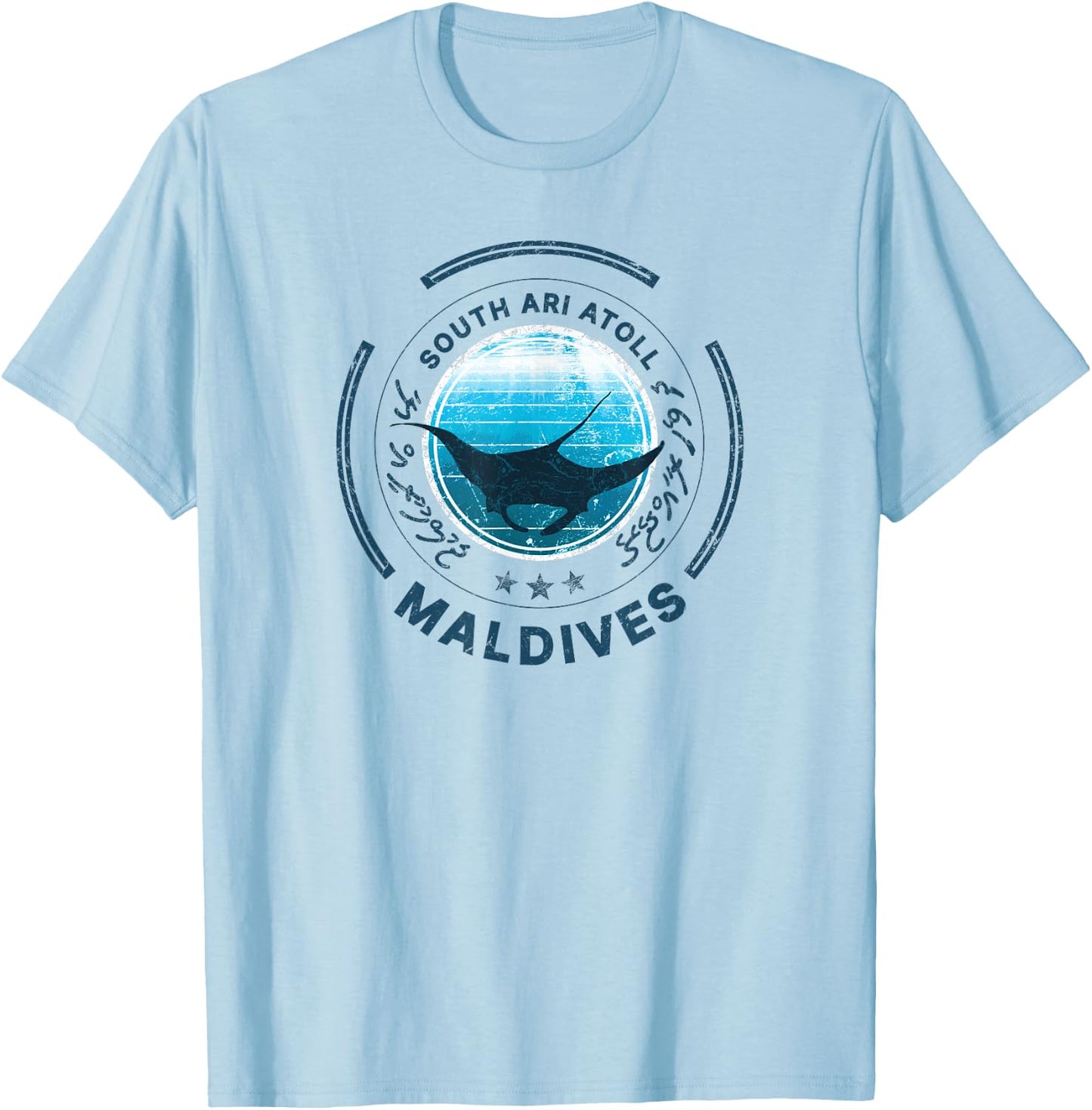 Maldives Manta Dive Maldive Islands T-Shirt - T-Shirt | Light Blue