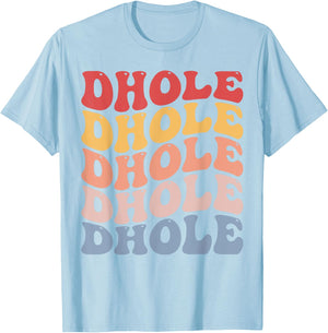 Dhole Groovy Retro T-Shirt - T-Shirt | Light Blue