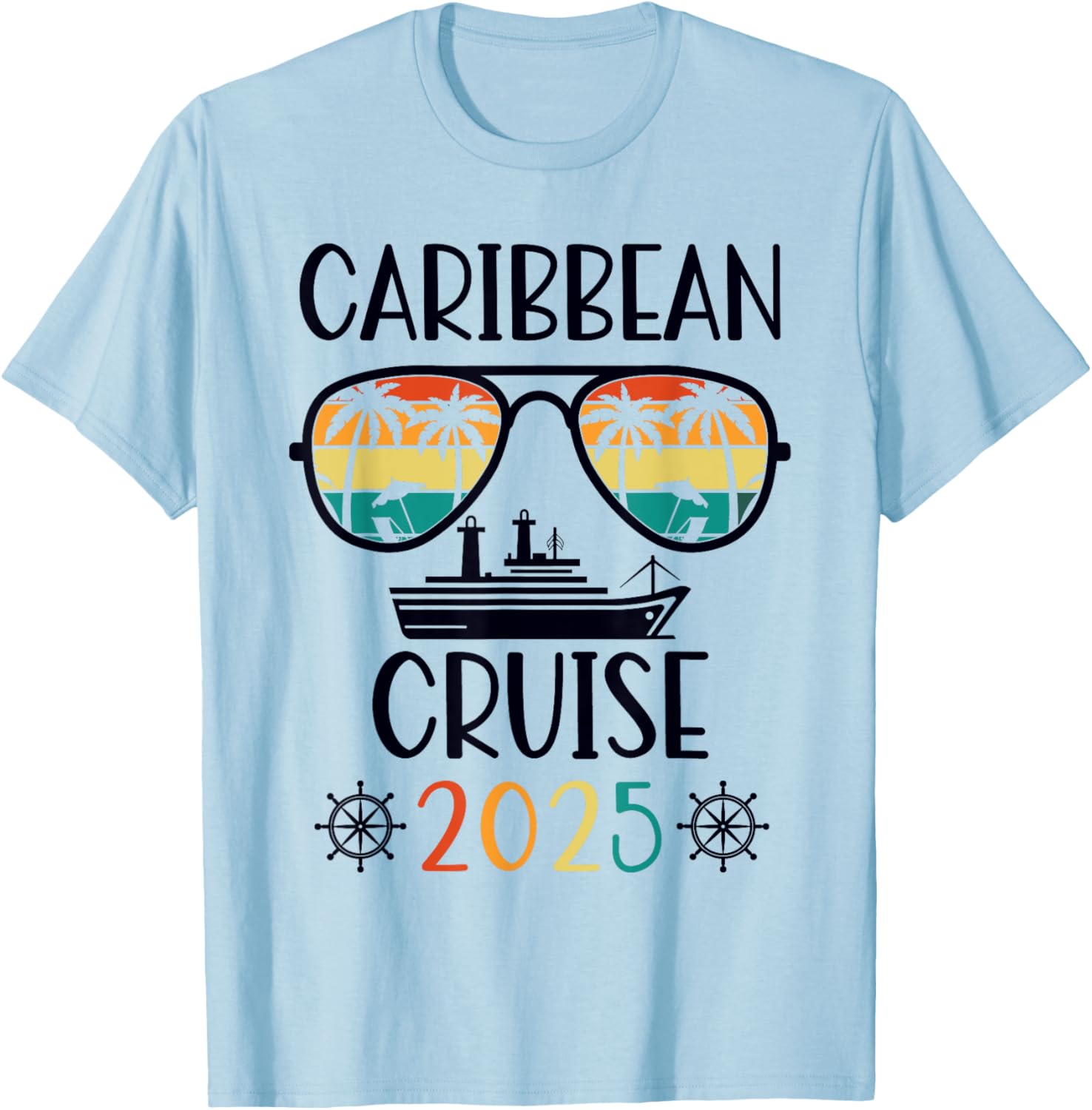 Caribbean Cruise 2025 Vacation Trip Matching Family Group T-Shirt - T-Shirt | Light Blue