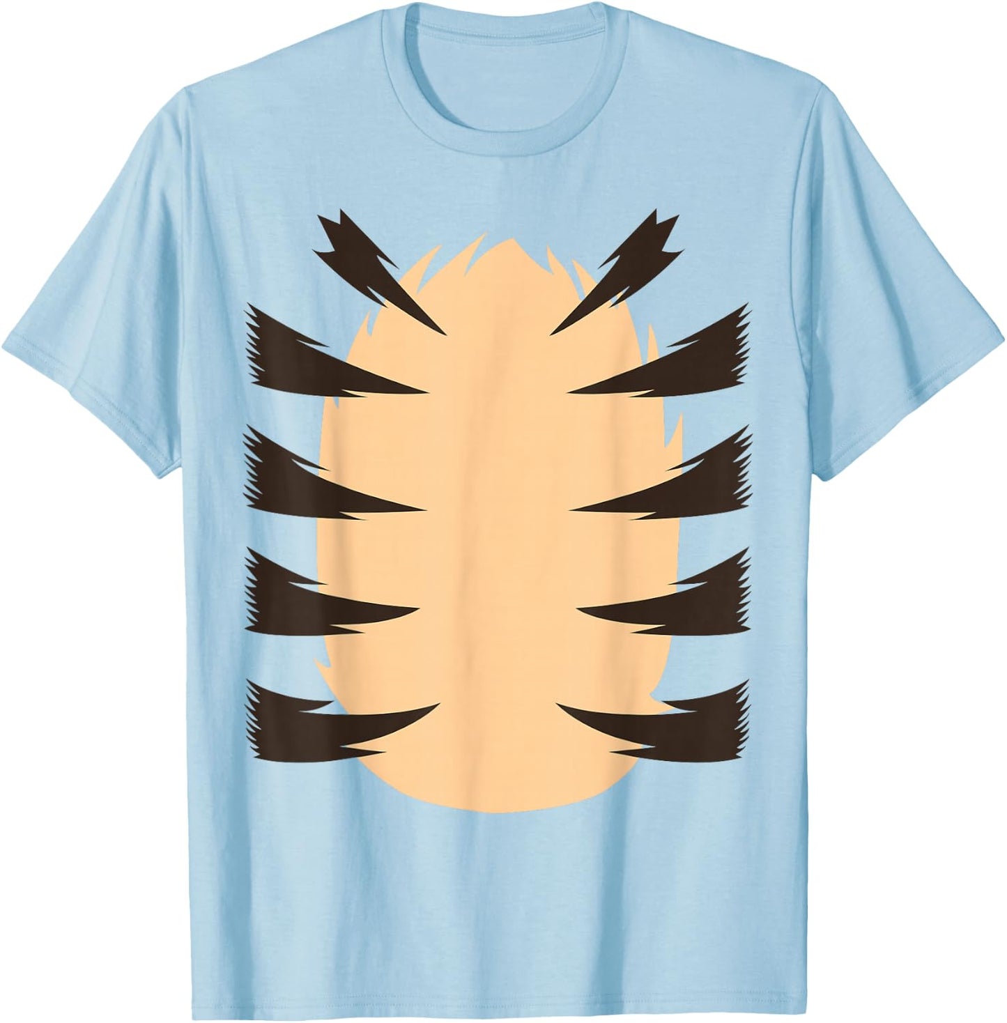 Orange Tiger Easy Halloween Costume Adult Kid Men Women Boy T-Shirt - T-Shirt | Light Blue
