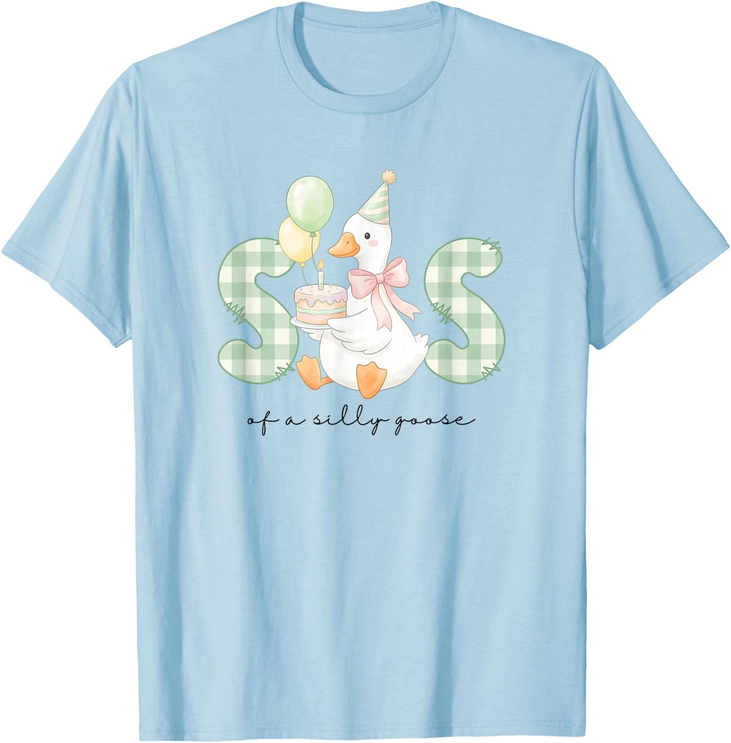Sister of the Silly Goose Birthday Matching Family Outfit T-Shirt - T-Shirt | Light Blue