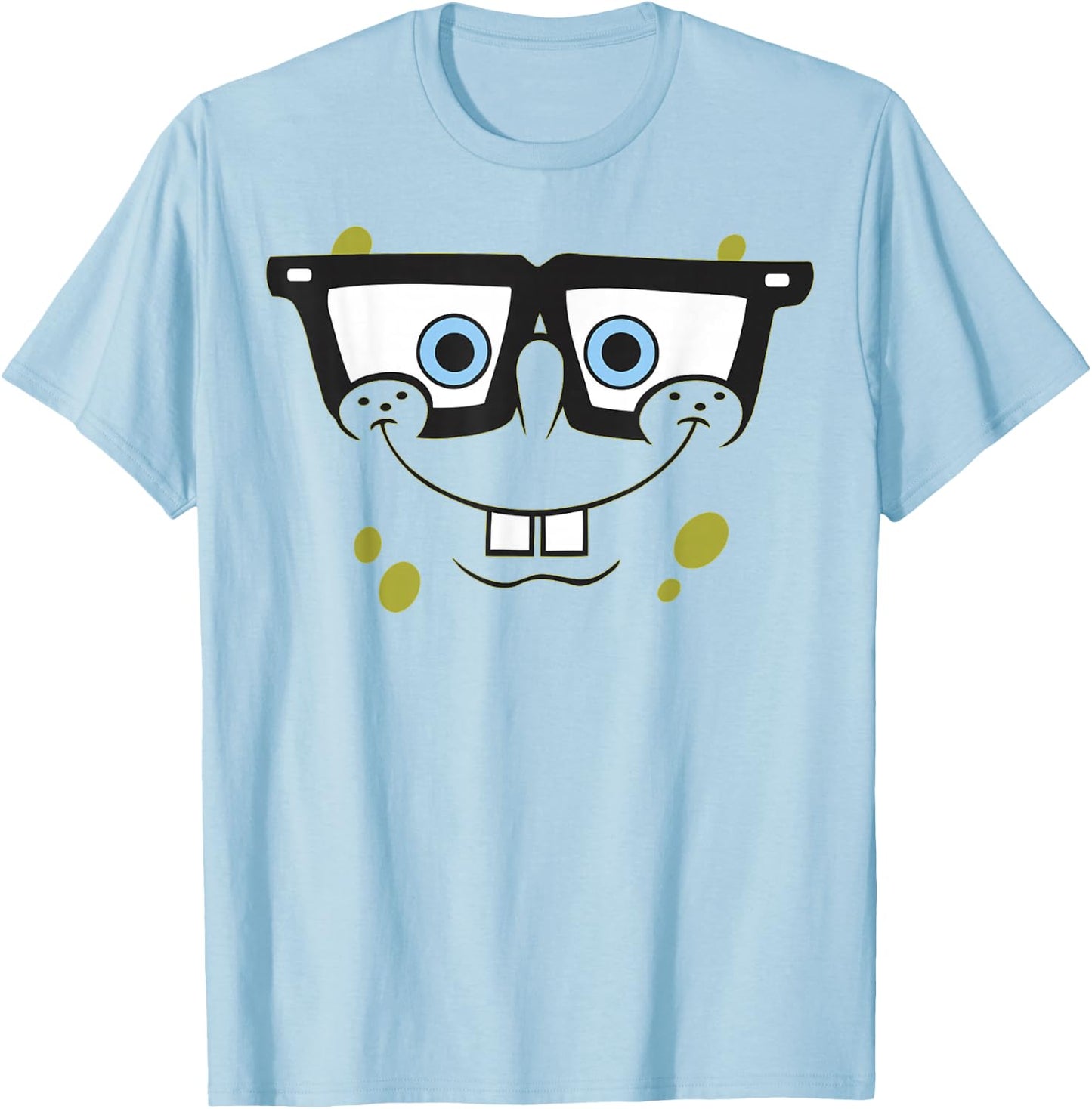 Spongebob Squarepants Halloween Glasses Big Face Costume T-Shirt - T-Shirt | Light Blue