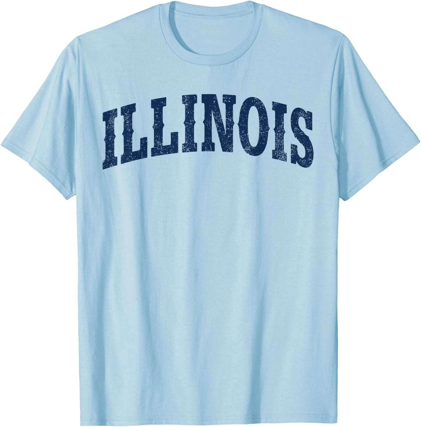 Retro Illinois Vintage Illinois Orange Blue Throwback IL T-Shirt - T-Shirt | Light Blue