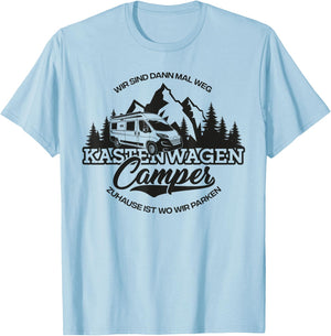 Kastenwagen Camper - Zuhause Ist Wo Wir parken T-Shirt - T-Shirt | Light Blue