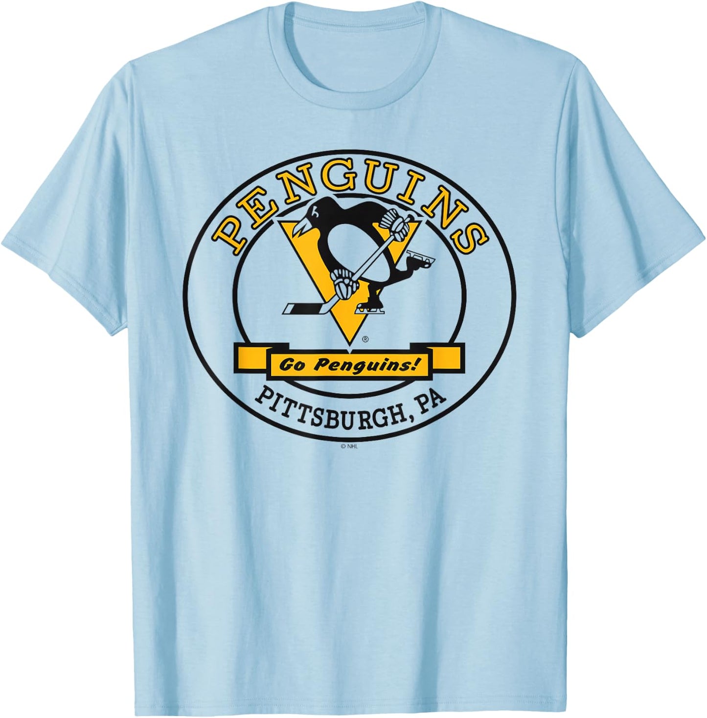 Pittsburgh Penguins Go White Officially Licensed T-Shirt - T-Shirt | Light Blue